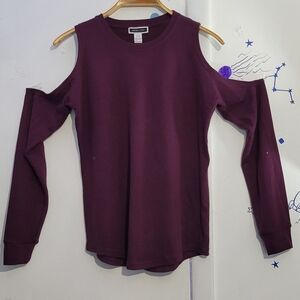 Women's Another Story Cold-Shoulder Long Sleeve Top Size Medium